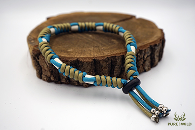 Pure & Wild Anti Teken Vlooien Honden Halsband Blauw Goud L