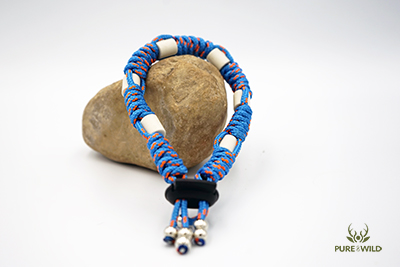 Pure & Wild Anti Teken Vlooien Honden Halsband Blauw Neon Oranje S