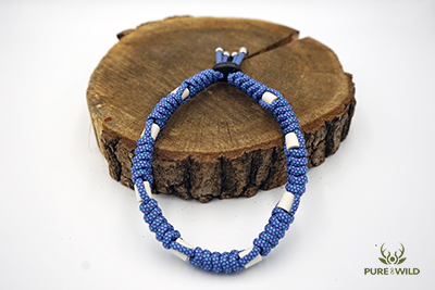 Pure & Wild Anti Teken Vlooien Honden Halsband Paars Blauw Gemeleerd L