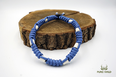 Pure & Wild Anti Teken Vlooien Honden Halsband Paars Blauw Gemeleerd L