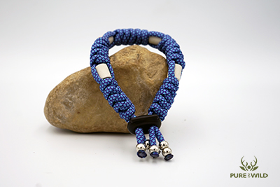 Pure & Wild Anti Teken Vlooien Honden Halsband Paars Blauw Gemeleerd S