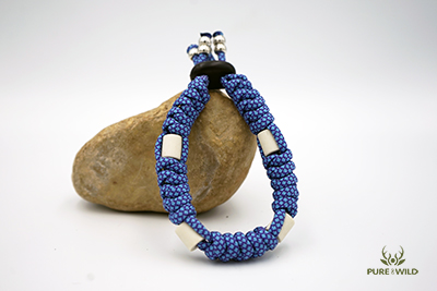 Pure & Wild Anti Teken Vlooien Honden Halsband Paars Blauw Gemeleerd S