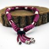 Pure & Wild Anti Teken Vlooien Honden Halsband Roze Burgundy L