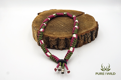 Pure & Wild Anti Teken Vlooien Honden Halsband Roze Groen XXL