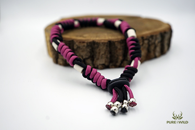 Pure & Wild Anti Teken Vlooien Honden Halsband Zwart Roze L