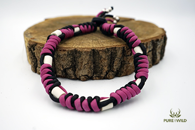 Pure & Wild Anti Teken Vlooien Honden Halsband Zwart Roze L