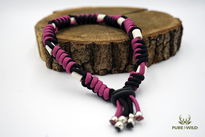 Pure & Wild Anti Teken Vlooien Honden Halsband Zwart Roze L