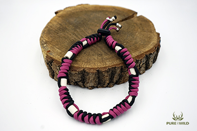 Pure & Wild Anti Teken Vlooien Honden Halsband Zwart Roze L