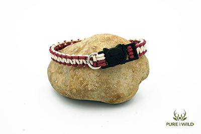 Pure & Wild Katten Halsband Bordeaux Creme L