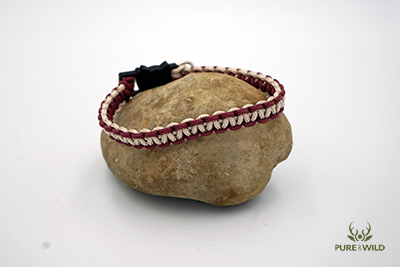 Pure & Wild Katten Halsband Bordeaux Creme L