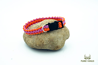 Pure & Wild Katten Halsband Oranje Roze L