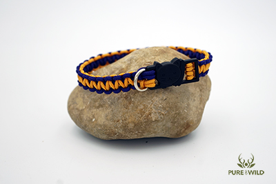 Pure & Wild Katten Halsband Paars Oranje L