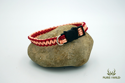 Pure & Wild Katten Halsband Rood Zalm L