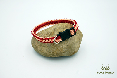 Pure & Wild Katten Halsband Rood Zalm L