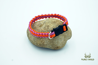 Pure & Wild Katten Halsband Roze Oranje L