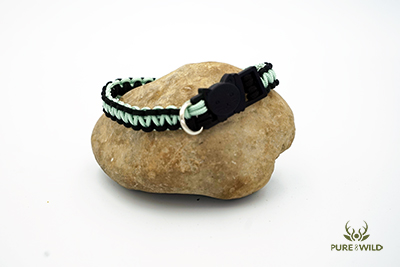 Pure & Wild Katten Halsband Zwart Groen L