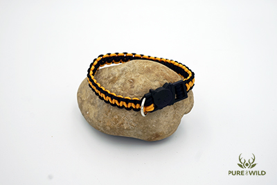 Pure & Wild Katten Halsband Zwart Oranje L