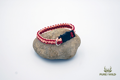 Pure & Wild Katten Halsband rood zalm M