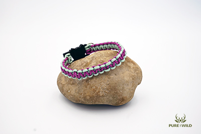 Puur & Wild Katten Halsband Groen Roze S