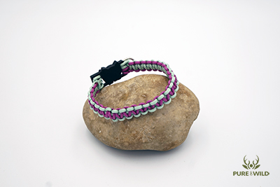 Puur & Wild Katten Halsband Groen Roze S